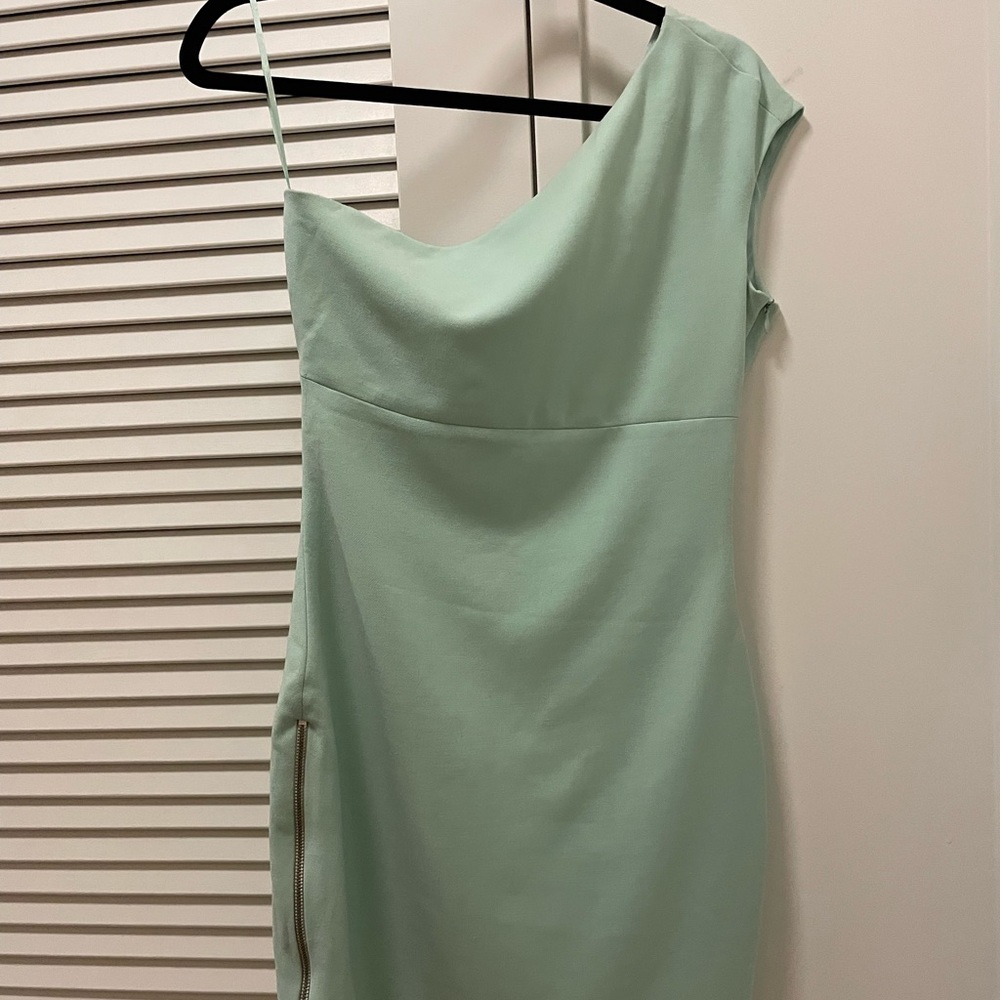 Women’s Zara Light Teal One Shoulder Dress